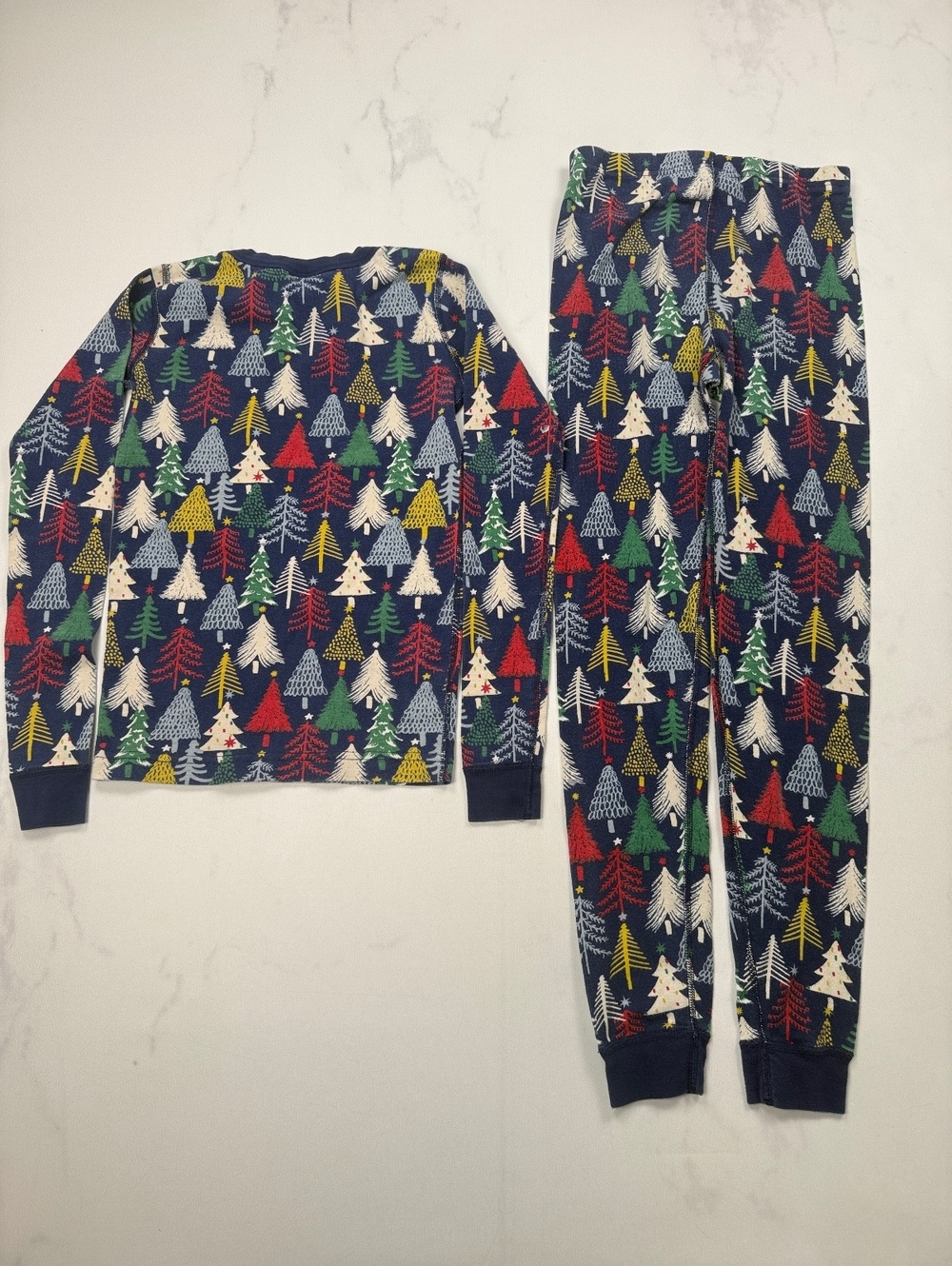 Hanna Andersson Printed Pajamas Set Navy Modern Cozy Bundle of 2 - Boys 12